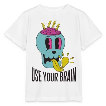 Utilisez votre cerveau - T-shirt bio MINI CREATOR Stanley/Stella Enfant - blanc - Devant - Maike (125cm)