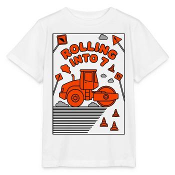 Rolling Into 7 Dampfwalze - Stanley/Stella Kinder T-Shirt MINI CREATOR  - Weiß - Vorne - Maike (125cm)