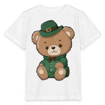 Emerald Leprechaun Bear - Stanley/Stella MINI CREATOR Kids’ T-Shirt - white - Front - Maike (125cm)