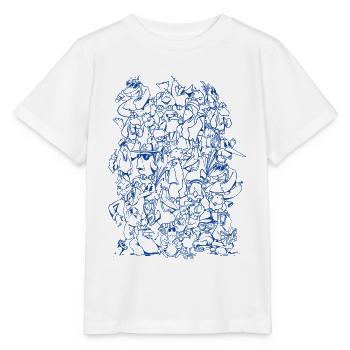 Linienklang: Tanzende Silhouetten - Stanley/Stella Kinder T-Shirt MINI CREATOR  - Weiß - Vorne - Maike (125cm)