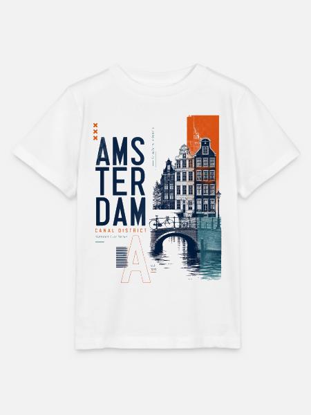 Amsterdamer Kanalmosaik - Stanley/Stella Kinder T-Shirt MINI CREATOR - Weiß