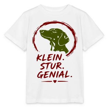 Kleiner Hund Stur Genial - Stanley/Stella Kinder T-Shirt MINI CREATOR  - Weiß - Vorne - Maike (125cm)