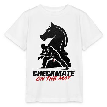 Schachmatt auf der Matte – BJJ - Stanley/Stella Kinder T-Shirt MINI CREATOR  - Weiß - Vorne - Maike (125cm)