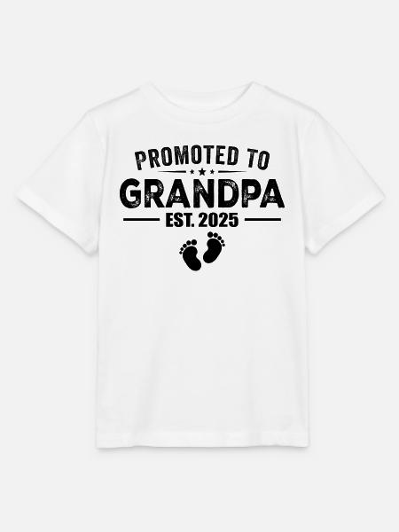 Befördert zum Opa Est 2025 Lustig für den neuen Opa - Stanley/Stella Kinder T-Shirt MINI CREATOR  - Weiß