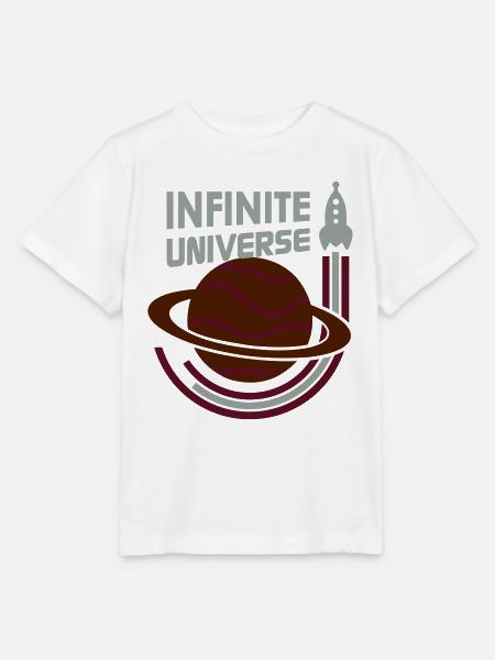 Infinite Universe (Planet) - Stanley/Stella Kinder T-Shirt MINI CREATOR - Weiß