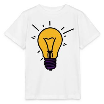 Glühbirne - Stanley/Stella Kinder T-Shirt MINI CREATOR  - Weiß - Vorne - Maike (125cm)