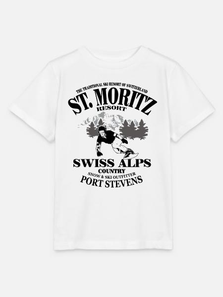 Snowboarding - Stanley/Stella Kinder T-Shirt MINI CREATOR - Weiß