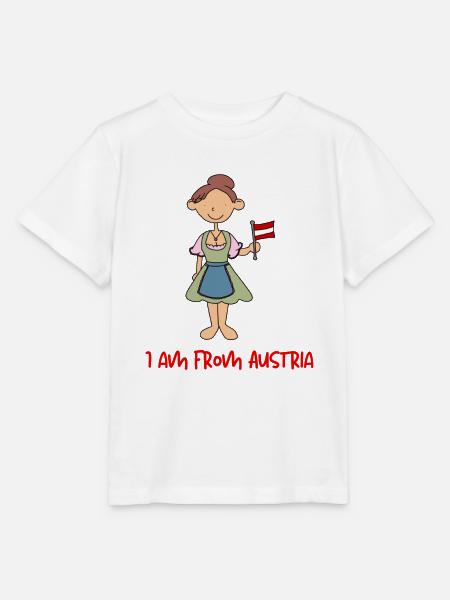 I am from Austria! - Stanley/Stella Kinder T-Shirt MINI CREATOR  - Weiß