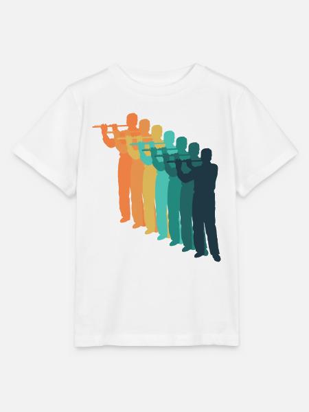 Retro Flöte - Stanley/Stella Kinder T-Shirt MINI CREATOR - Weiß