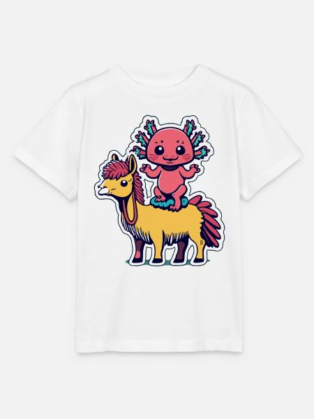 Axolotl - Stanley/Stella Kinder T-Shirt MINI CREATOR - Weiß