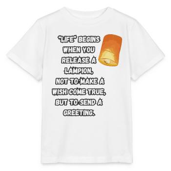 "Das Leben" beginnt, wenn... - Stanley/Stella Kinder T-Shirt MINI CREATOR  - Weiß - Vorne - Maike (125cm)
