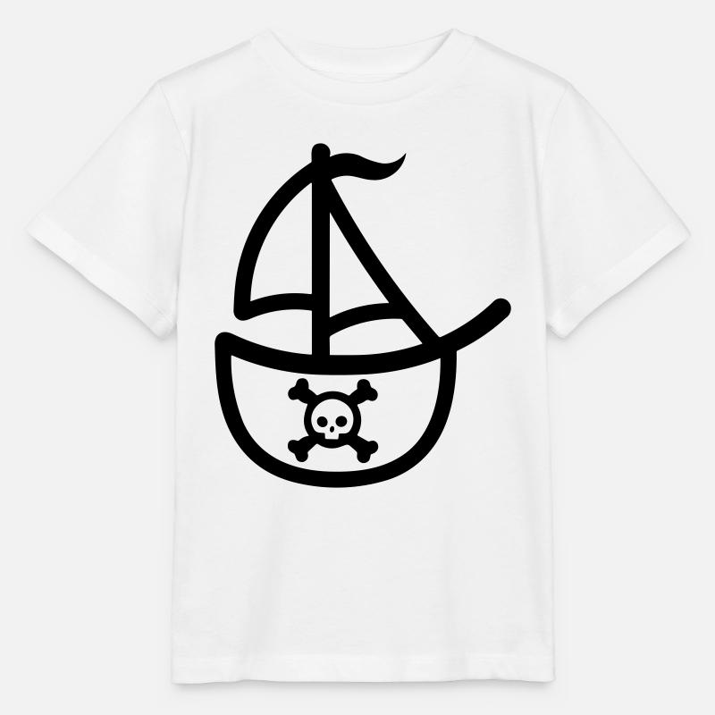 Bateau pirate - T-shirt bio MINI CREATOR Stanley/Stella Enfant - blanc