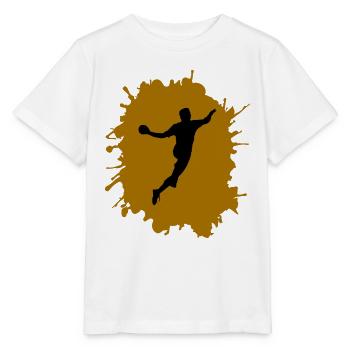 splatter handball - Stanley/Stella Kinder T-Shirt MINI CREATOR  - Weiß - Vorne - Maike (125cm)
