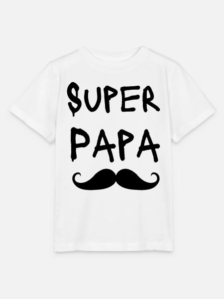 Super-Papa - Stanley/Stella Kinder T-Shirt MINI CREATOR  - Weiß