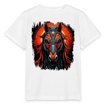 Mane Humor Sports Horse Quarter Horse Wild Horse - Stanley/Stella MINI CREATOR Kids’ T-Shirt - white - Front - Maike (125cm)