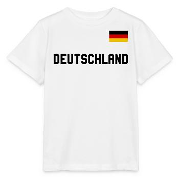 Look maillot de l’Allemagne avec drapeau national - T-shirt bio MINI CREATOR Stanley/Stella Enfant - blanc - Devant - Maike (125cm)