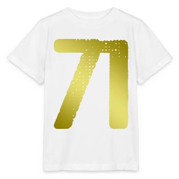 71 Maillot numéro - T-shirt bio MINI CREATOR Stanley/Stella Enfant - blanc - Devant - Maike (125cm)