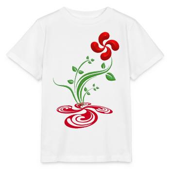 Fleur du Pays Basque - T-shirt bio MINI CREATOR Stanley/Stella Enfant - blanc - Devant - Maike (125cm)