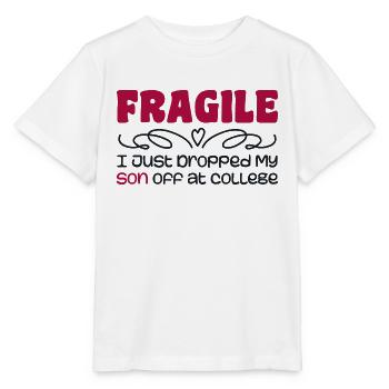 I Just Dropped My Son At College Drop Off For Moms - T-shirt bio MINI CREATOR Stanley/Stella Enfant - blanc - Devant - Maike (125cm)
