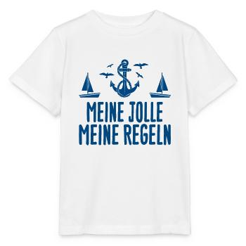 Meine Jolle Meine Regeln | Segler | Segel T-Shirt - Stanley/Stella Kinder T-Shirt MINI CREATOR  - Weiß - Vorne - Maike (125cm)