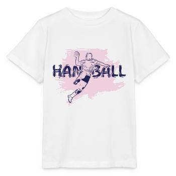 Joueuse de handball - T-shirt bio MINI CREATOR Stanley/Stella Enfant - blanc - Devant - Maike (125cm)