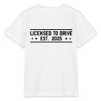 New Driver 2025 Teen Boys Male Driver License - Stanley/Stella MINI CREATOR Kids’ T-Shirt - white - Front - Maike (125cm)