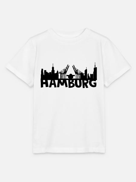 Hamburg Skyline - Stanley/Stella Kinder T-Shirt MINI CREATOR - Weiß