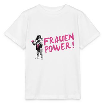 WOMEN'S POWER Statement Shirt for International Women's Day - Stanley/Stella MINI CREATOR Kids’ T-Shirt - white - Front - Maike (125cm)