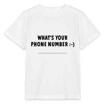 What's your phone number or your phone number - Stanley/Stella MINI CREATOR Kids’ T-Shirt - white - Front - Maike (125cm)