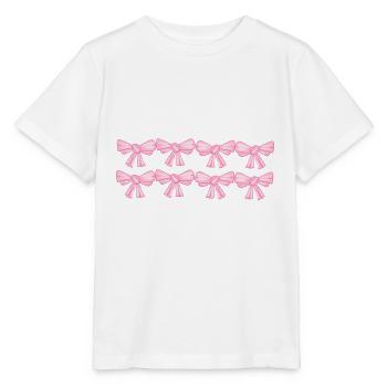 schleifen linie rosa fliege - Stanley/Stella Kinder T-Shirt MINI CREATOR  - Weiß - Vorne - Maike (125cm)
