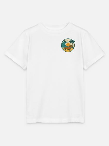 Dackel Strand Sonnenuntergang - Stanley/Stella Kinder T-Shirt MINI CREATOR - Weiß