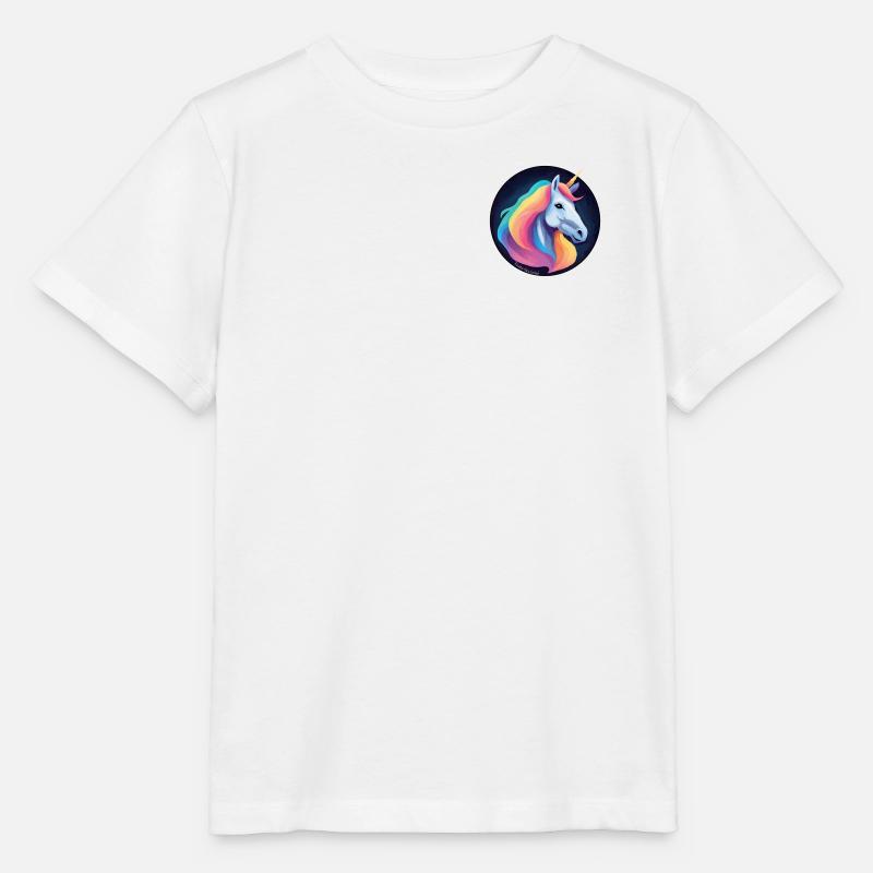 Licorne arc en ciel  - T-shirt bio MINI CREATOR Stanley/Stella Enfant - blanc