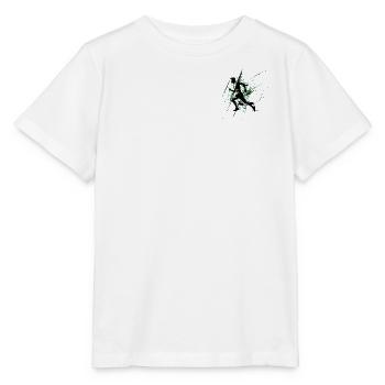 Coureur en spray vert - T-shirt bio MINI CREATOR Stanley/Stella Enfant - blanc - Devant - Maike (125cm)