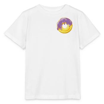 Donut avec glaçage violet et vermicelles colorées - T-shirt bio MINI CREATOR Stanley/Stella Enfant - blanc - Devant - Maike (125cm)