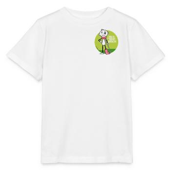 Strichel - Hals und Beinbruch - Genesungswünsche  - Stanley/Stella Kinder T-Shirt MINI CREATOR  - Weiß - Vorne - Maike (125cm)