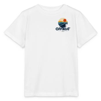 OFFBEAT – Retro Surf Logo - Stanley/Stella Kinder T-Shirt MINI CREATOR  - Weiß - Vorne - Maike (125cm)
