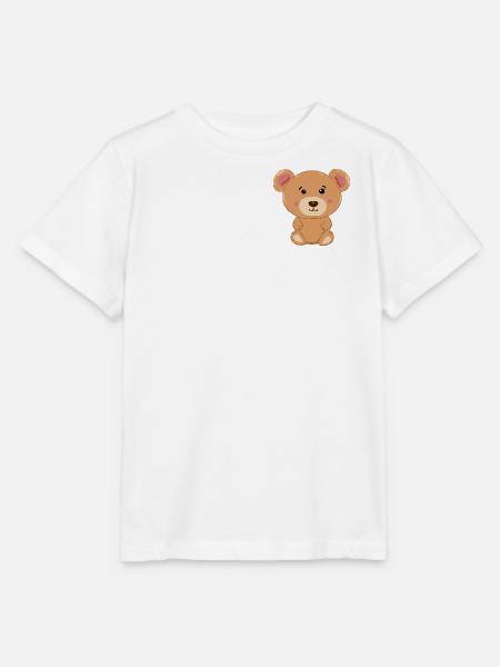 Uroczy Miś - Stanley/Stella Kinder T-Shirt MINI CREATOR - Weiß