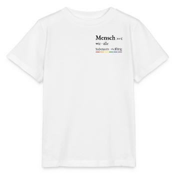 Mensch – wir alle | LGBTQ+ Pride - Stanley/Stella Kinder T-Shirt MINI CREATOR  - Weiß - Vorne - Maike (125cm)