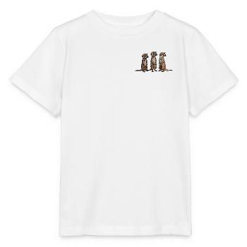 Niedliches, handgezeichnetes Erdmännchen-Trio-Design - Stanley/Stella Kinder T-Shirt MINI CREATOR  - Weiß - Vorne - Maike (125cm)
