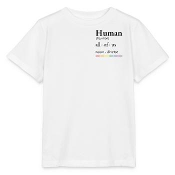 Mensch – LGBTQ+ Stolz - Stanley/Stella Kinder T-Shirt MINI CREATOR  - Weiß - Vorne - Maike (125cm)