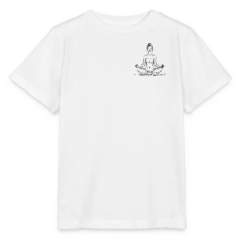 Lineart Yoga Meditation Lotussitz - Stanley/Stella Kinder T-Shirt MINI CREATOR  - Weiß - Vorne - Maike (125cm)