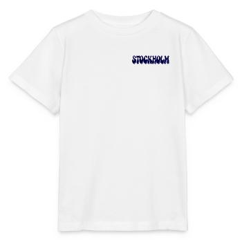 Stockholm Blue Bubble Retro-Typografie - Stanley/Stella Kinder T-Shirt MINI CREATOR  - Weiß - Vorne - Maike (125cm)