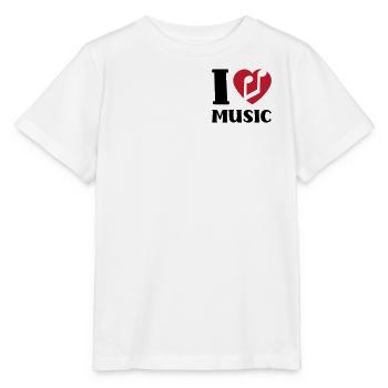 I love music - Stanley/Stella Kinder T-Shirt MINI CREATOR  - Weiß - Vorne - Maike (125cm)