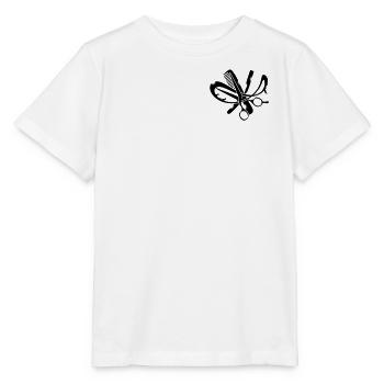 Ein Friseur Logo - Stanley/Stella Kinder T-Shirt MINI CREATOR  - Weiß - Vorne - Maike (125cm)