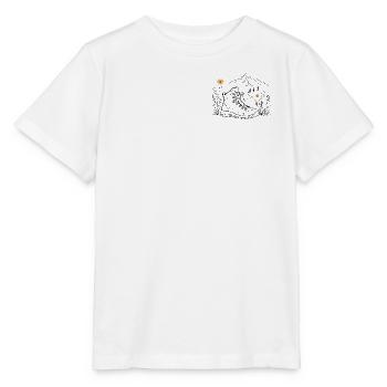 Chaussures de randonnée sur le chemin de montagne - T-shirt bio MINI CREATOR Stanley/Stella Enfant - blanc - Devant - Maike (125cm)