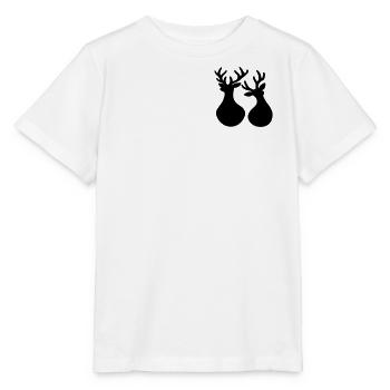 Weihnachten Rentiere minimalistisch - Stanley/Stella Kinder T-Shirt MINI CREATOR  - Weiß - Vorne - Maike (125cm)