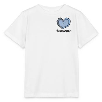 boulderliebe blau text - Stanley/Stella Kinder T-Shirt MINI CREATOR  - Weiß - Vorne - Maike (125cm)