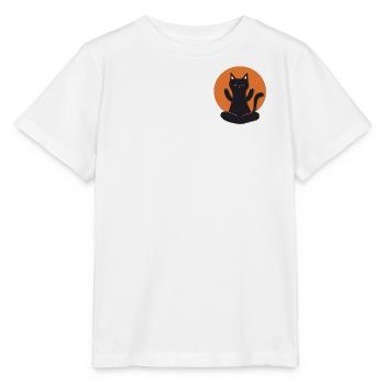 Meditierendes Kätzchen - Stanley/Stella Kinder T-Shirt MINI CREATOR  - Weiß - Vorne - Maike (125cm)
