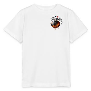 Galgo in a warm scarf - Stanley/Stella MINI CREATOR Kids’ T-Shirt - white - Front - Maike (125cm)