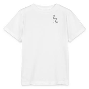 Dog Lover Gift |  Fine Line Dog Illustration - Stanley/Stella Kinder T-Shirt MINI CREATOR  - Weiß - Vorne - Maike (125cm)